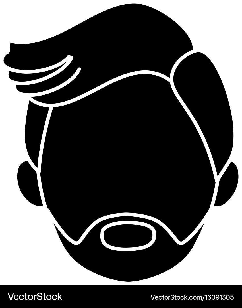 Isolated young man face Royalty Free Vector Image
