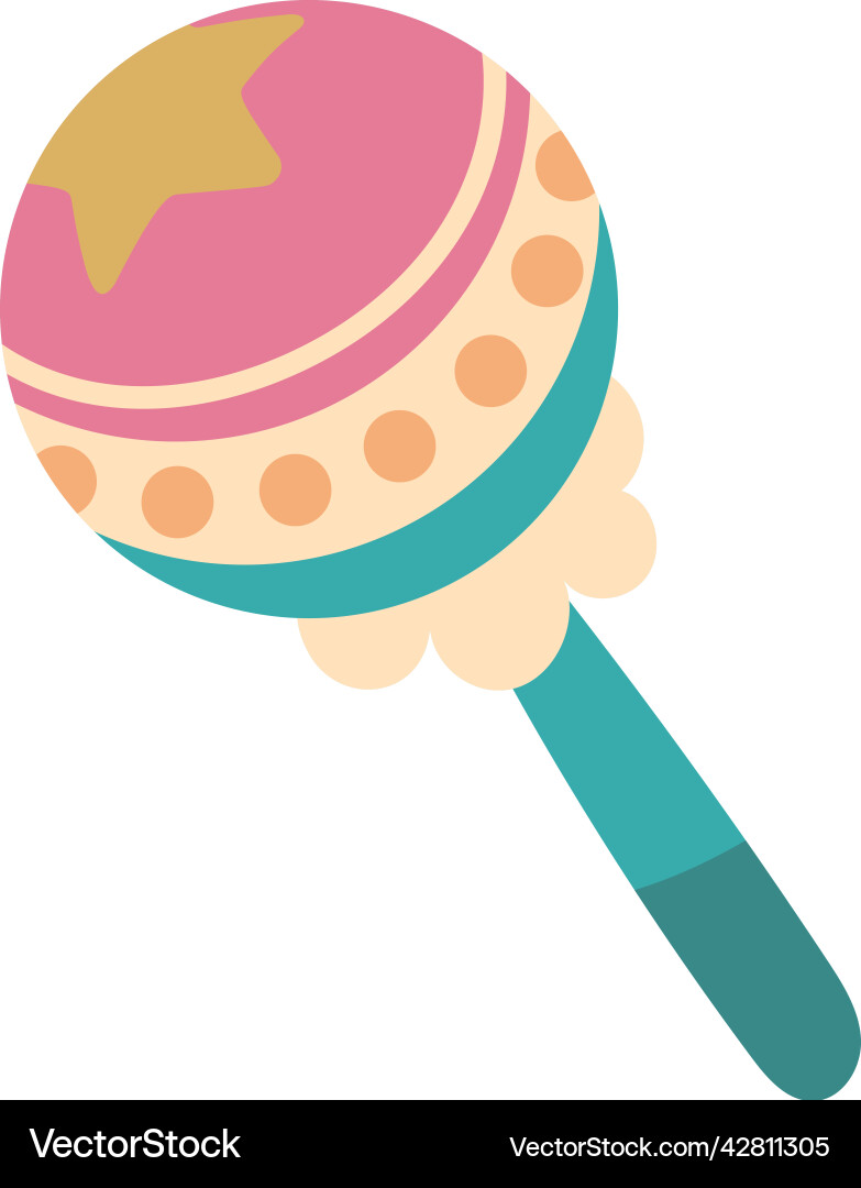 Kids toy rattle Royalty Free Vector Image - VectorStock