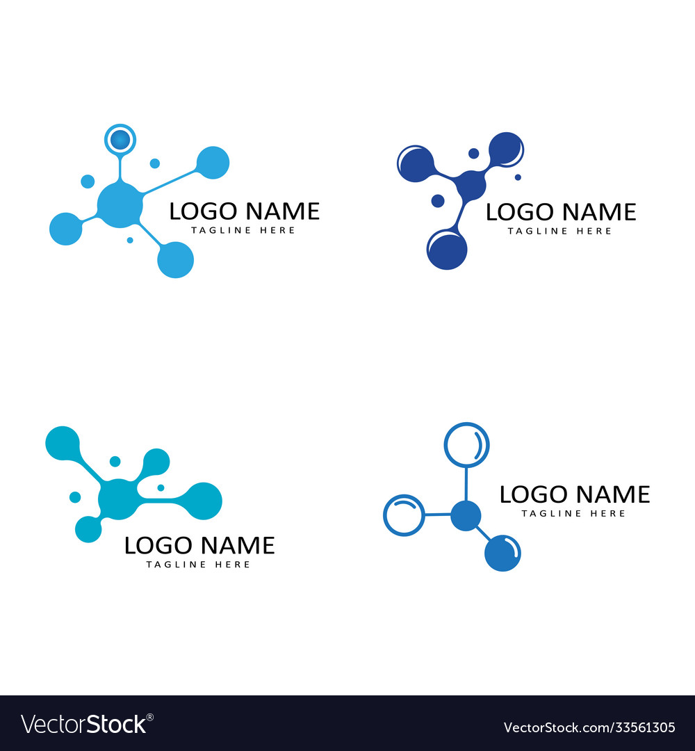 Molecule Icon Template Royalty Free Vector Image