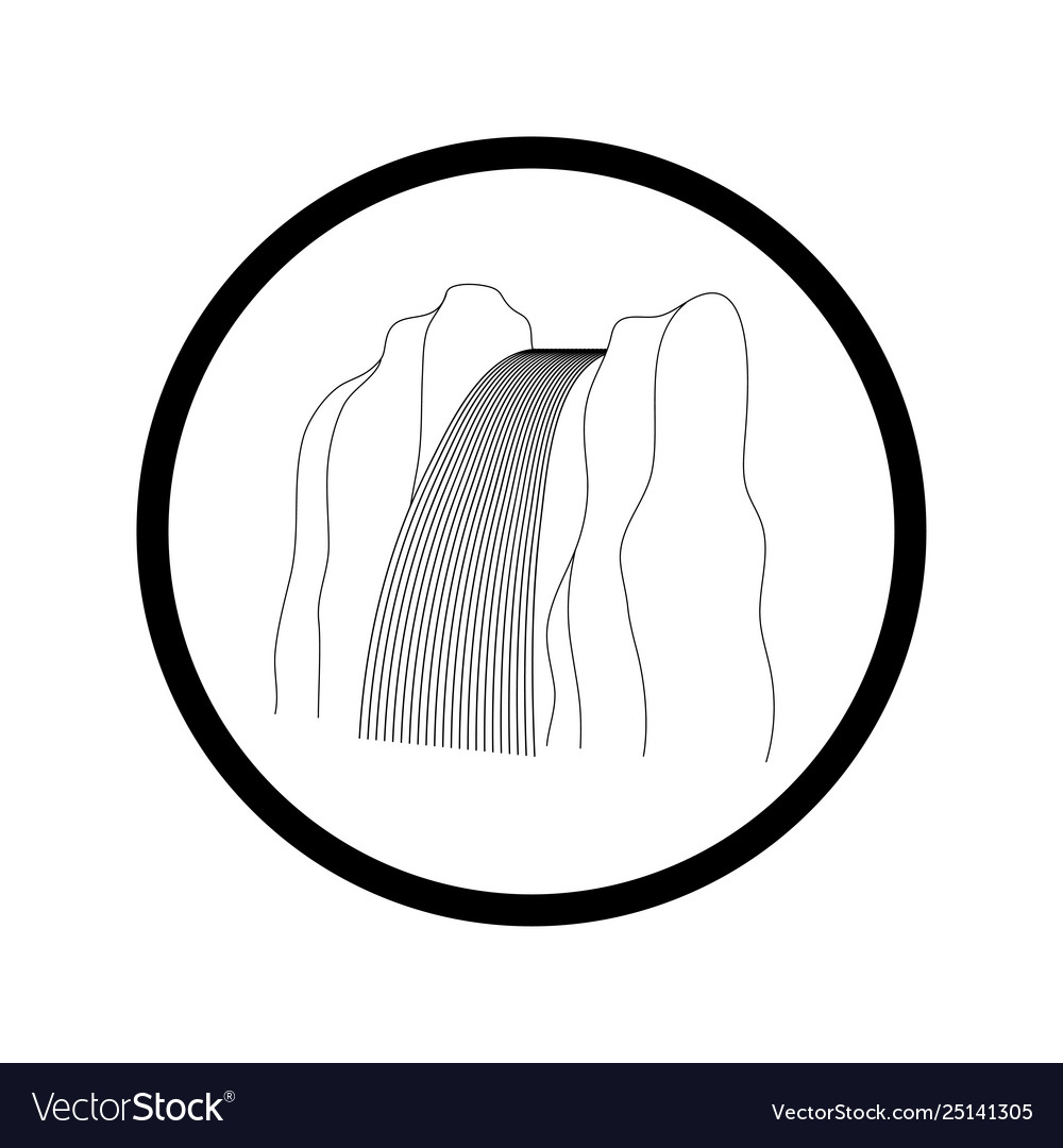 Waterfall cascade Royalty Free Vector Image - VectorStock