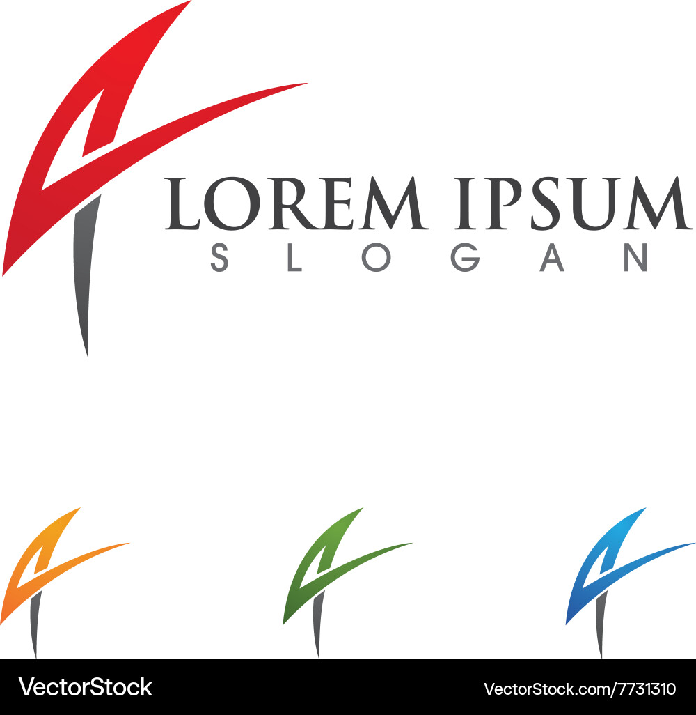 A letter logo business template icon Royalty Free Vector