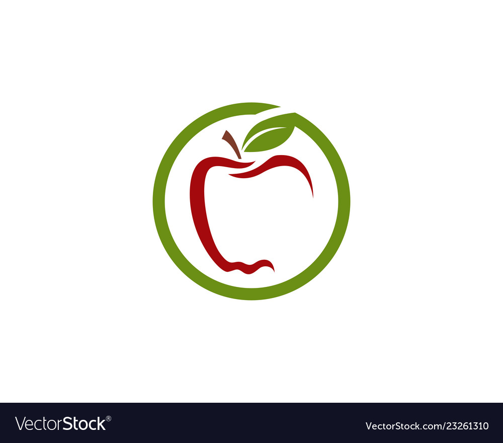 Apple design icon logo template Royalty Free Vector Image