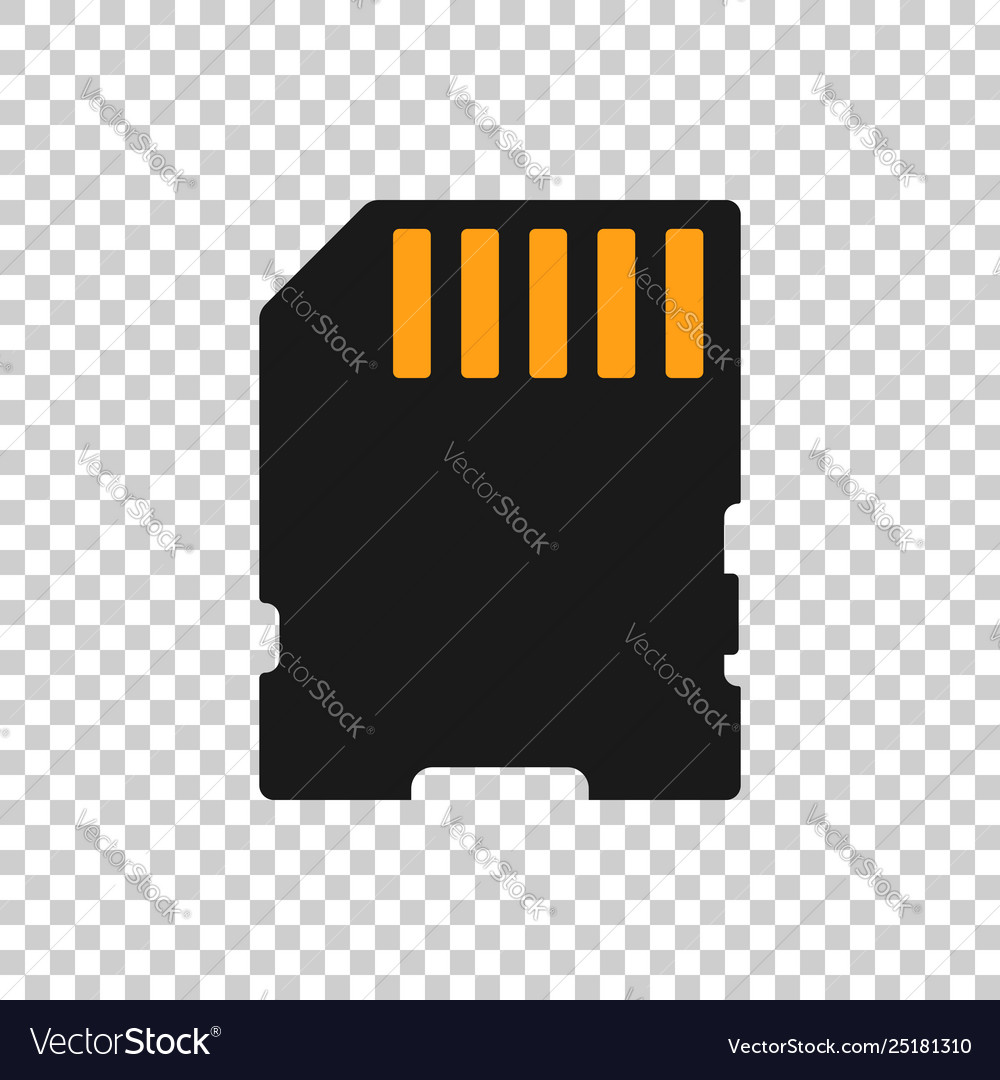 Micro sd memory card icon isolated on white Vector Image