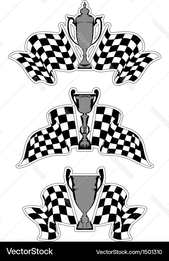 Racing sport emblems Royalty Free Vector Image