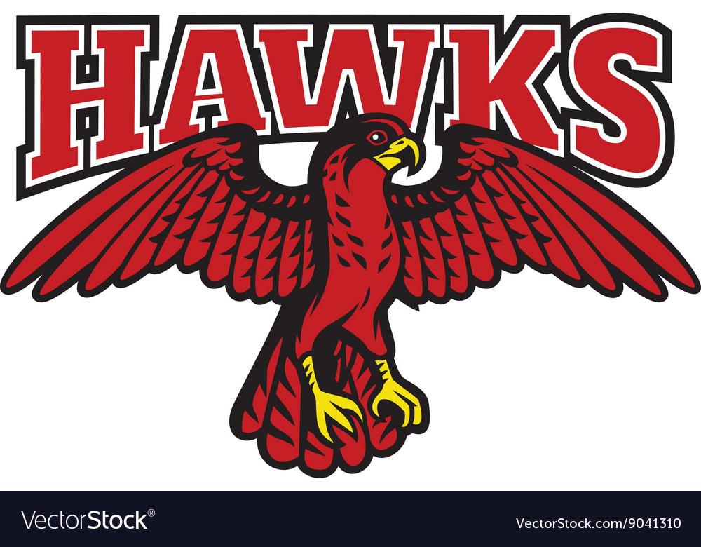 Red Hawk Mascot Royalty Free Vector Image Vectorstock 6609