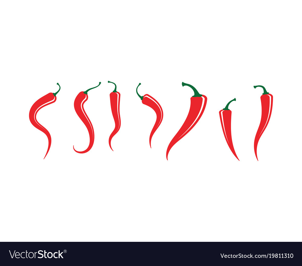 Red hot natural chili Royalty Free Vector Image