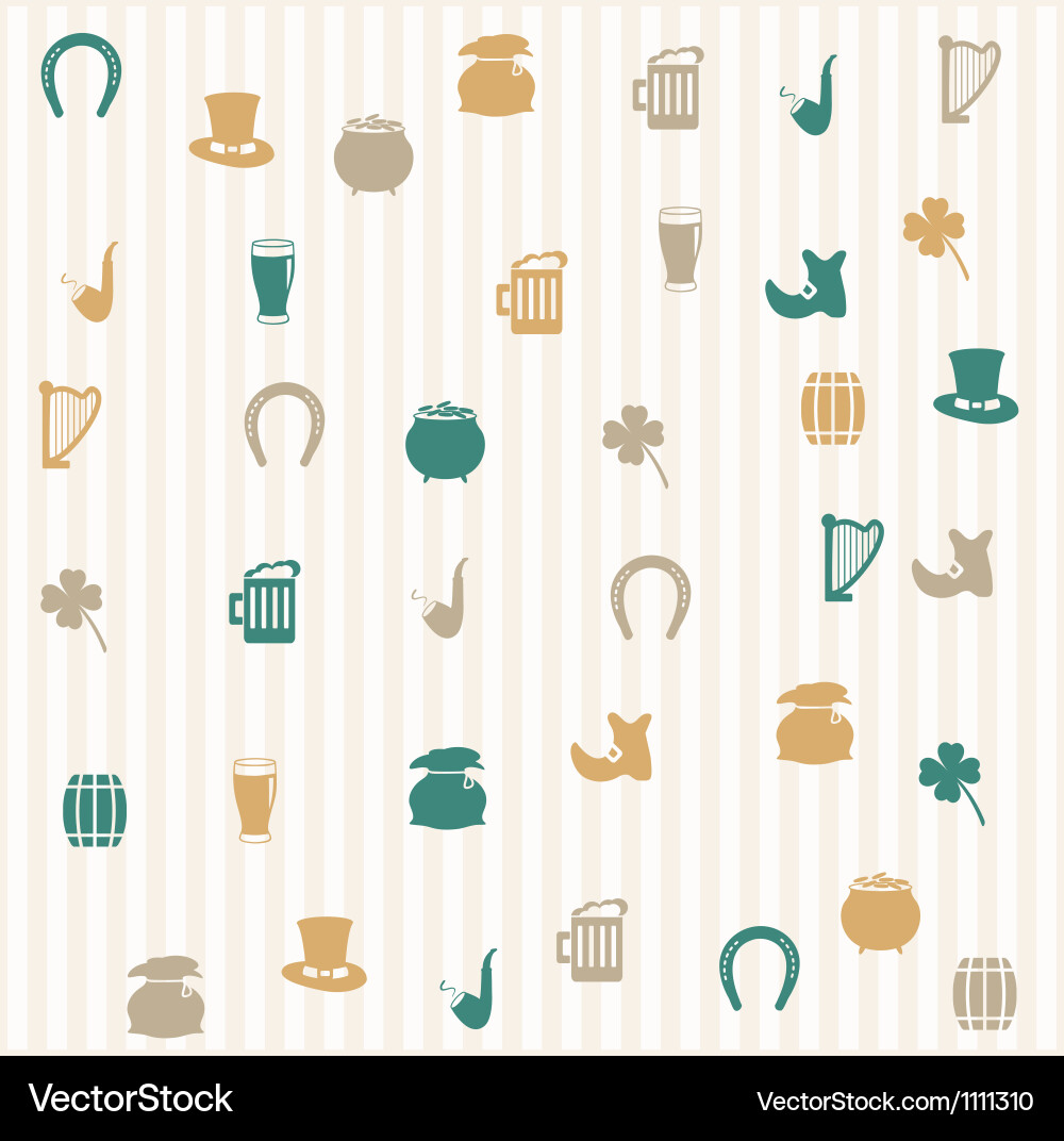 St patricks day seamless pattern Royalty Free Vector Image