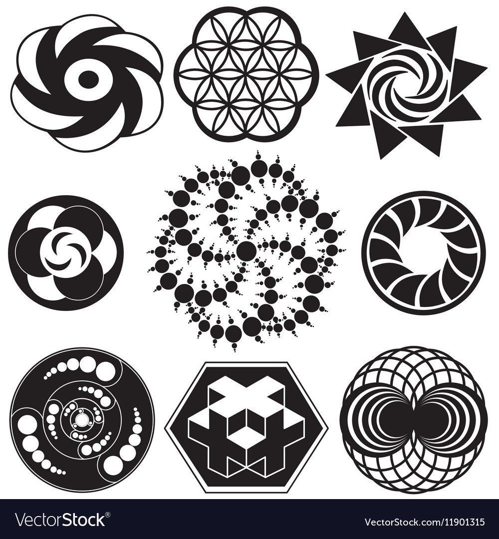 Crop Circle Designs Royalty Free Vector Image Vectorstock