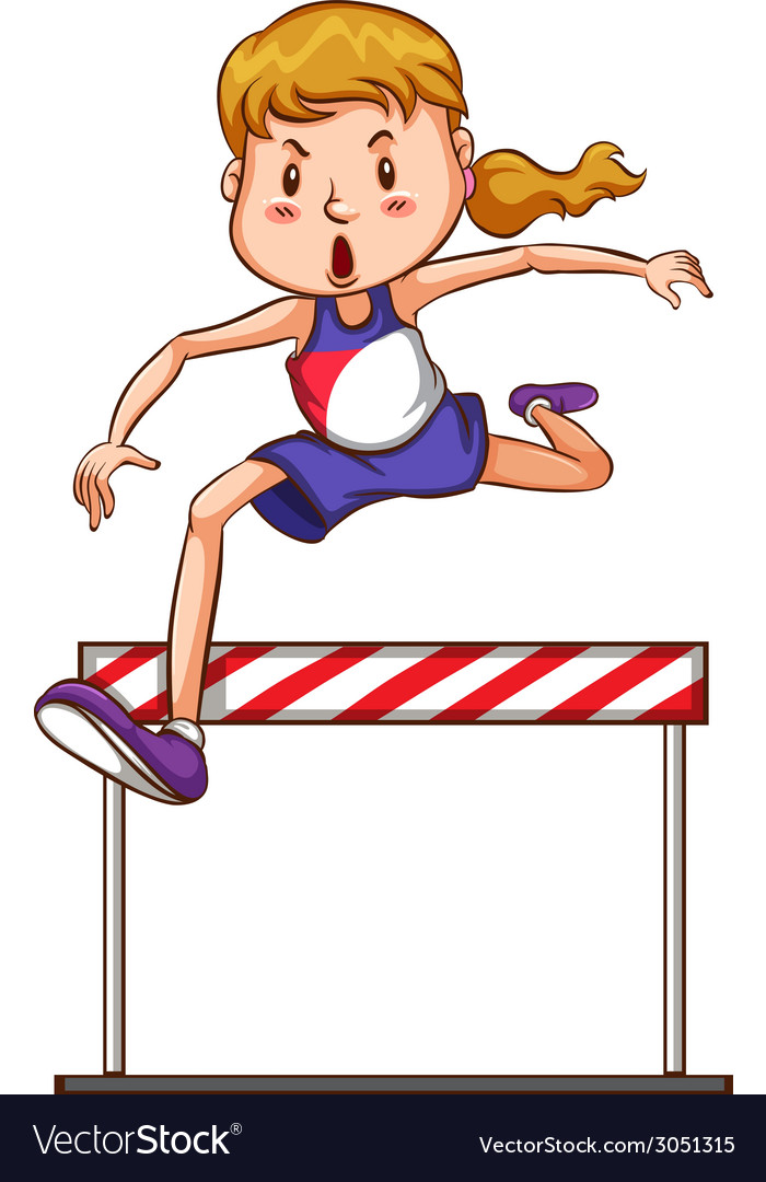 Girl jumping Royalty Free Vector Image - VectorStock