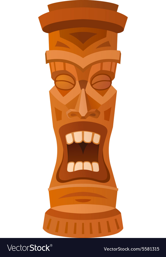 Hawaiian totem tiki Royalty Free Vector Image - VectorStock