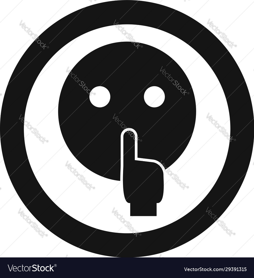 Be quiet Royalty Free Vector Image - VectorStock