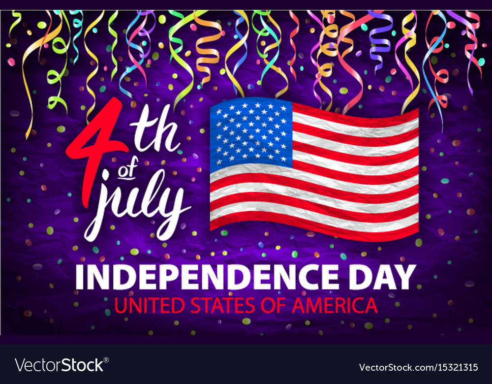 Independence Day Poster 4th Of July Royalty Free Vector