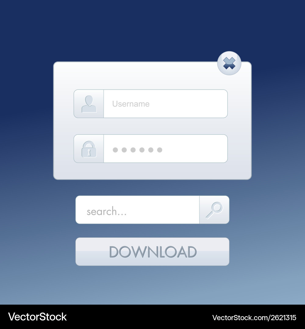 Login form Royalty Free Vector Image - VectorStock
