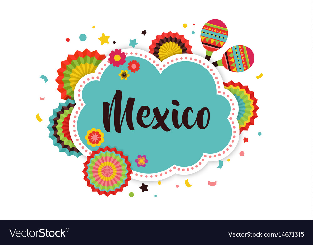 Mexican fiesta background banner Royalty Free Vector Image