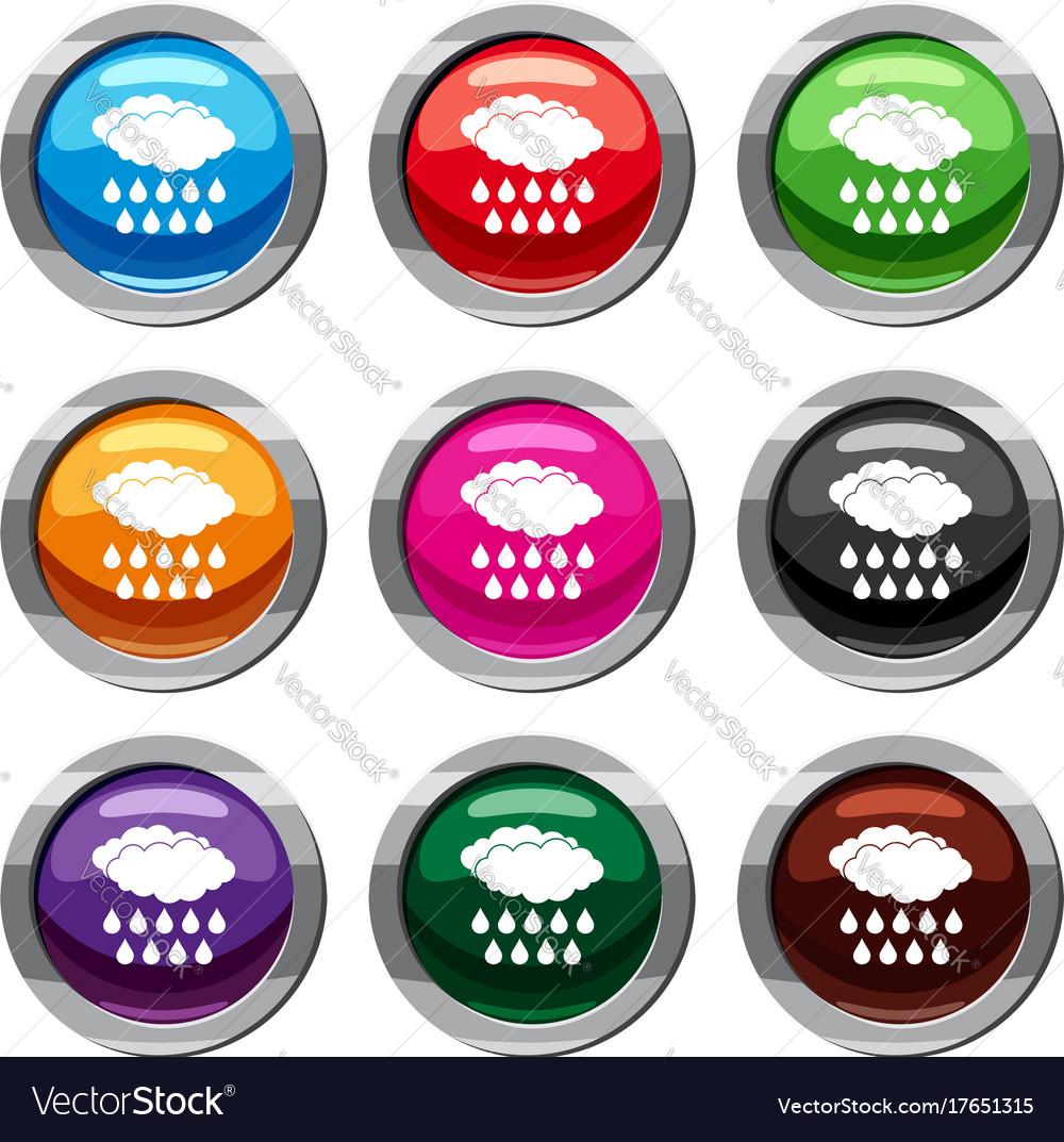 Rain set 9 collection Royalty Free Vector Image