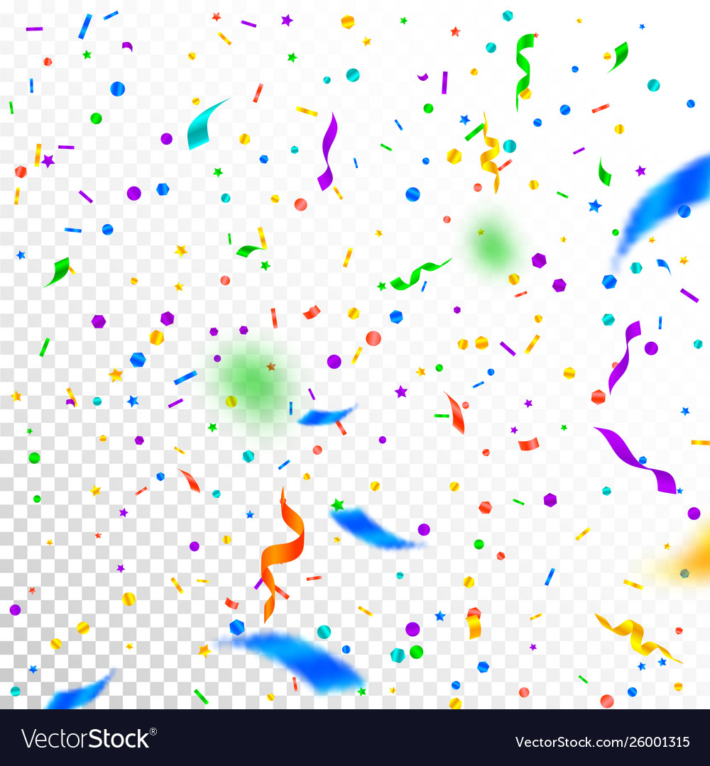 Streamers and confetti festive tinsel foil ri Vector Image