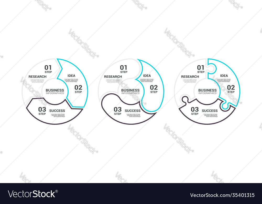 Thin line flat round chart infographic template vector image Thin line flat round chart infographic template