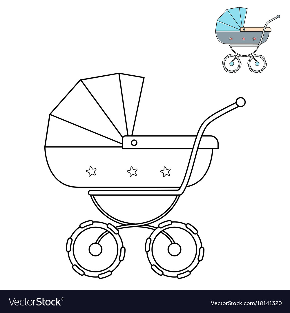 baby stroller drawing