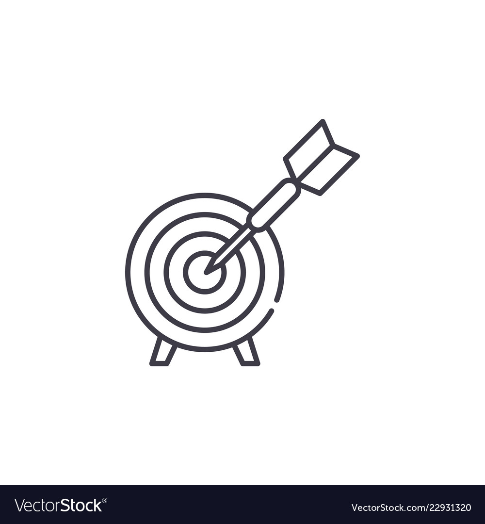 Business goals line icon concept goals Royalty Free Vector