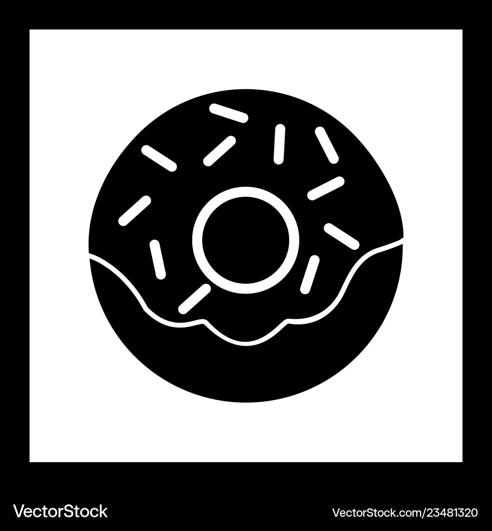 Doughnut icon Royalty Free Vector Image - VectorStock