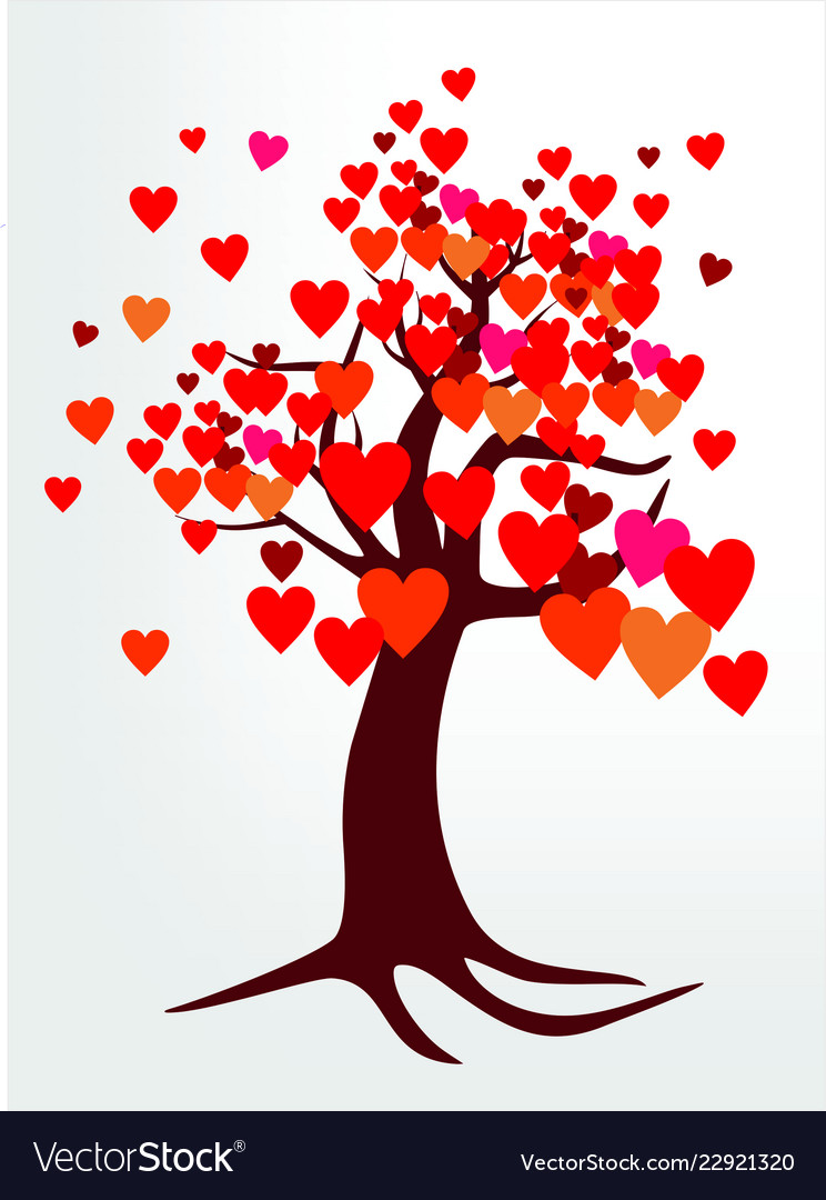 Love tree Royalty Free Vector Image - VectorStock