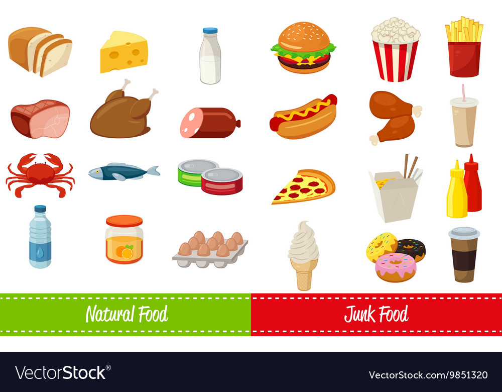 Set of icons with food and drinks for restaurant Vector Image