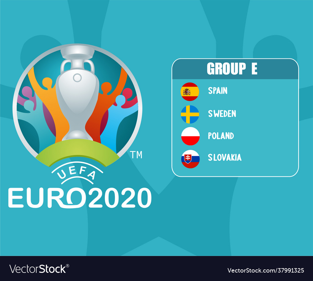 Euro 2020 group e Royalty Free Vector Image - VectorStock