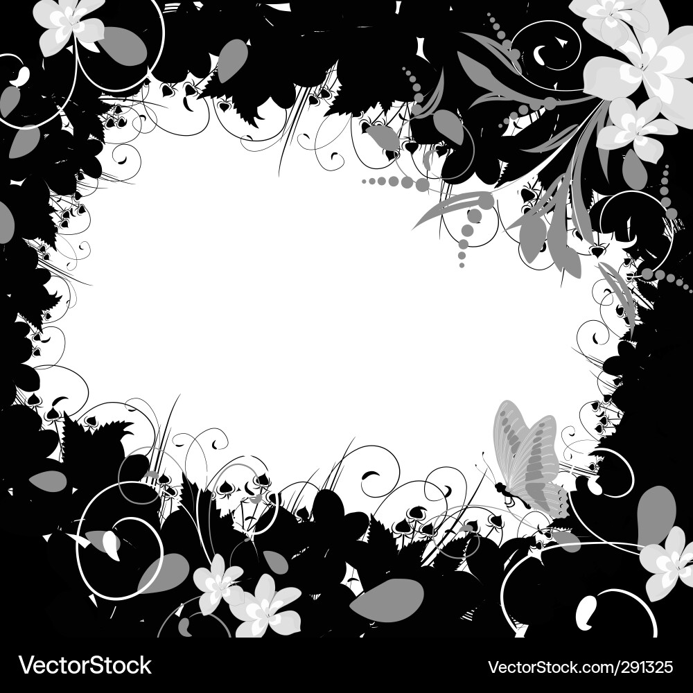 Flower frame Royalty Free Vector Image - VectorStock