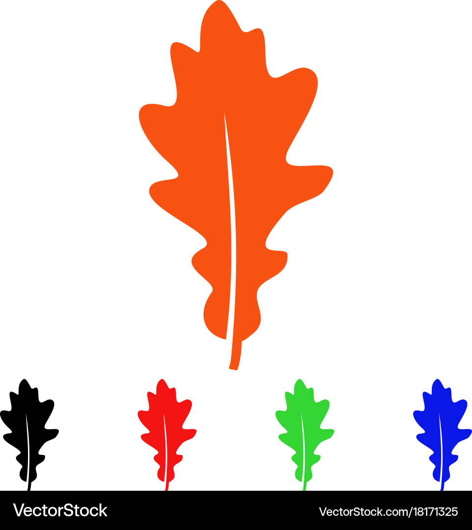 Oak leaf icon Royalty Free Vector Image - VectorStock