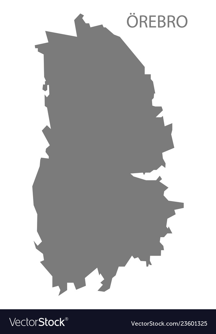 Orebro sweden map grey Royalty Free Vector Image