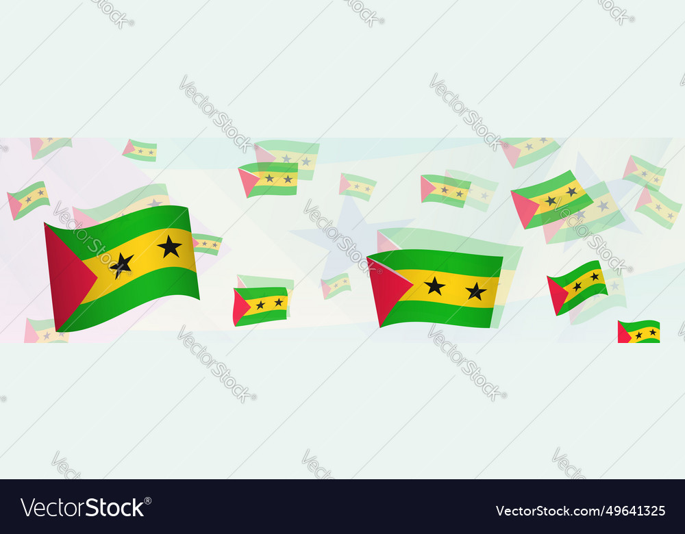 Sao tome and principe flag-themed abstract design Vector Image