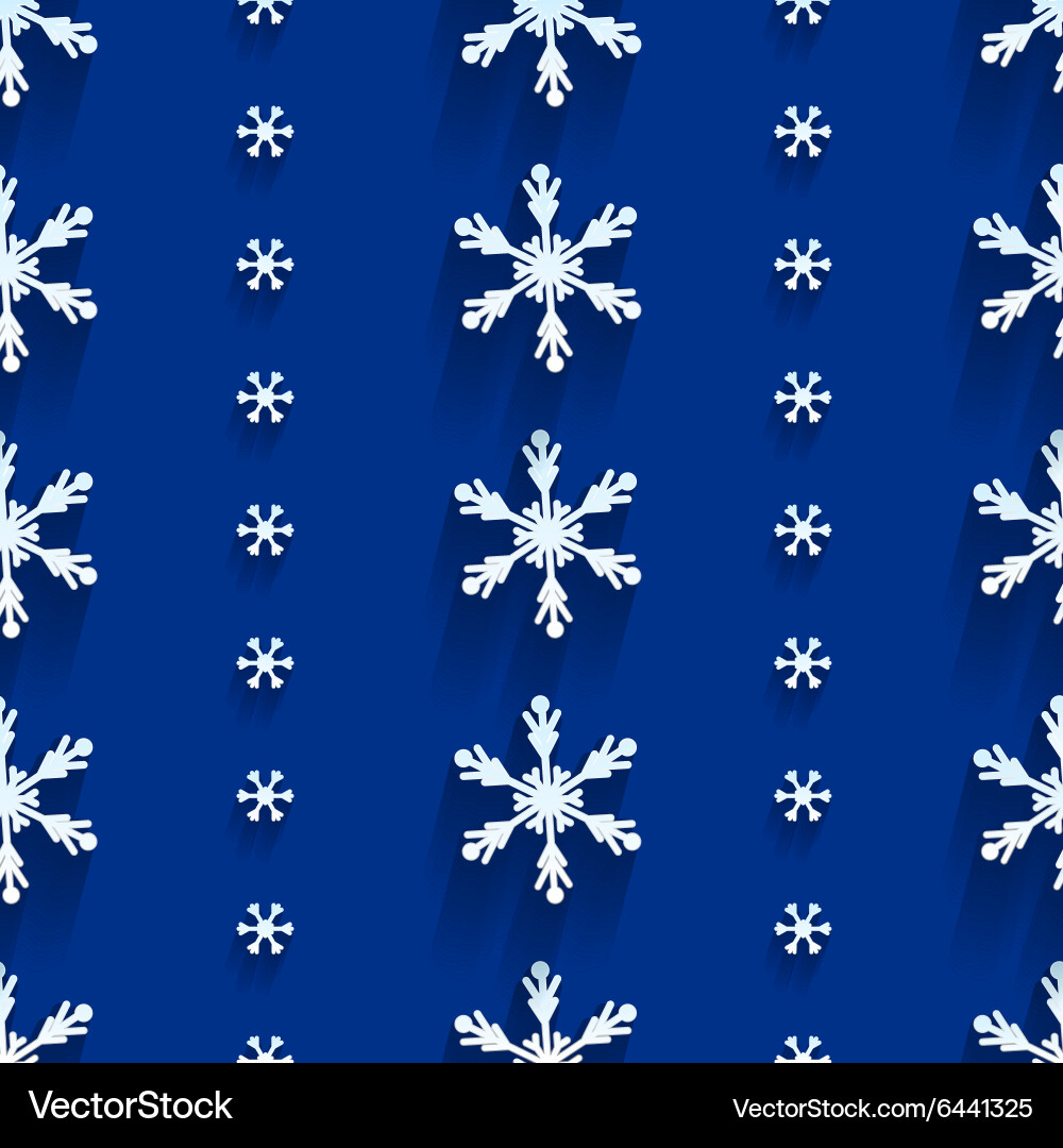 Seamless pattern with snowflakes Royalty Free Vector Image