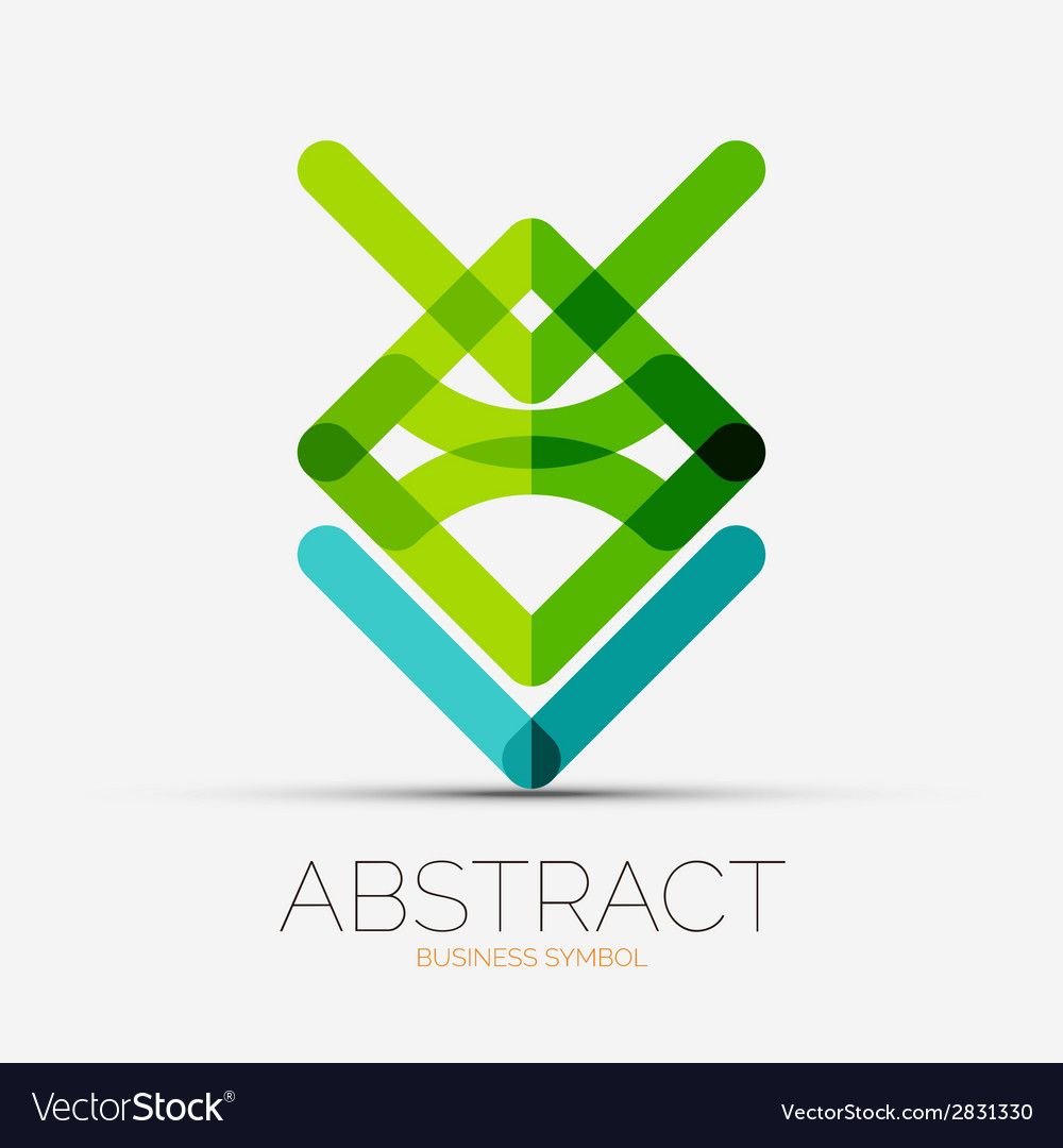 Abstract line composition icon company logo Vector Image