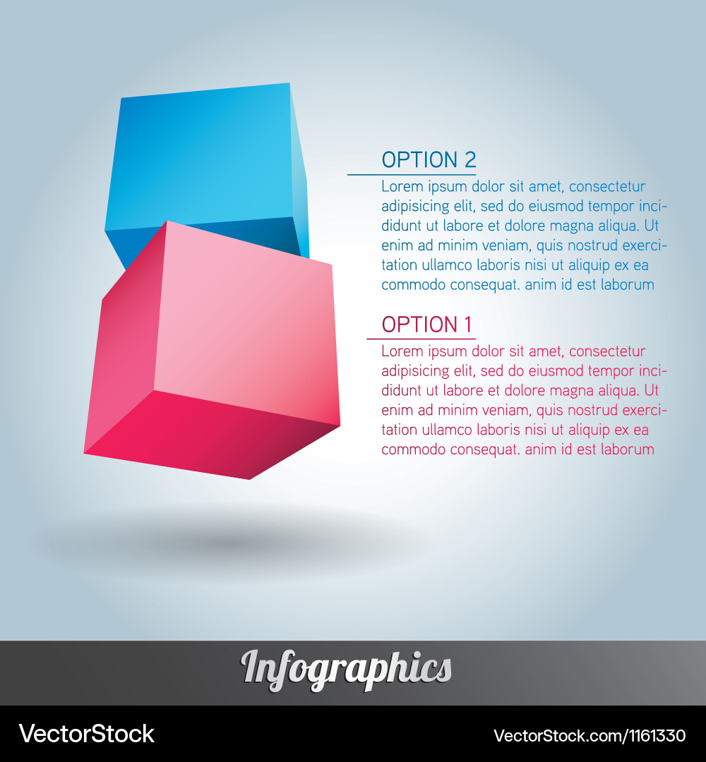 Cube infographics Royalty Free Vector Image - VectorStock