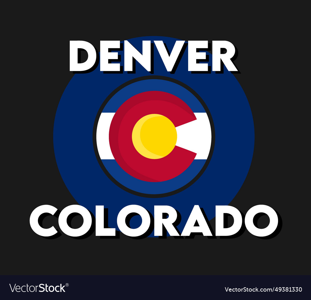 Denver colorado united states of america Vector Image