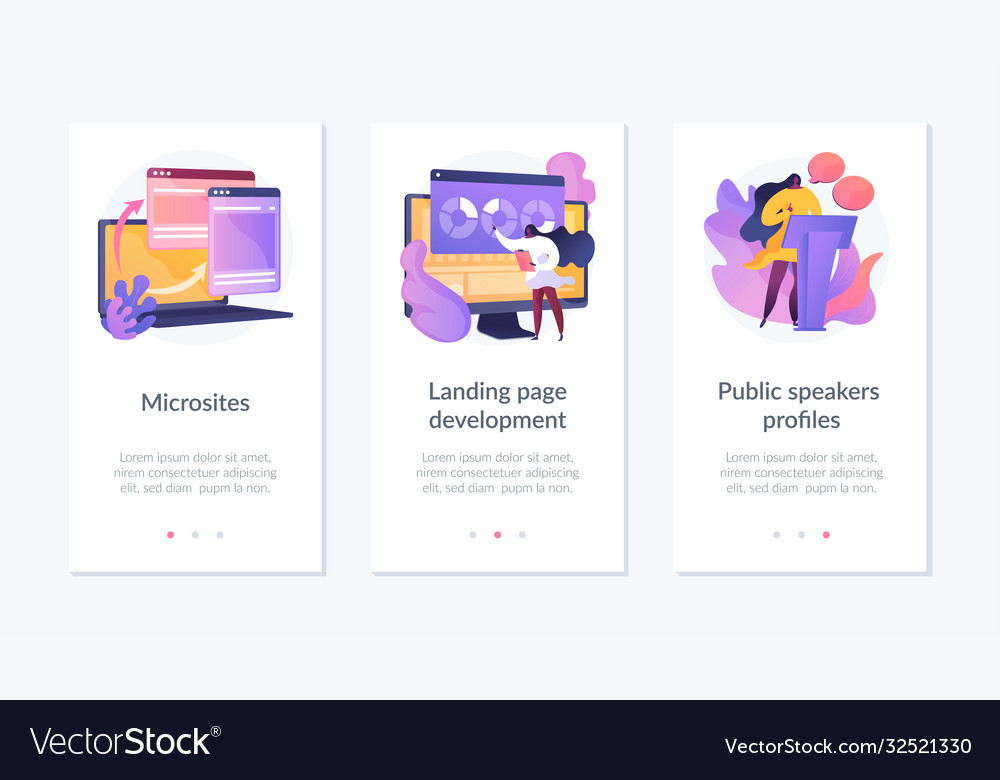 Front end development app interface template Vector Image