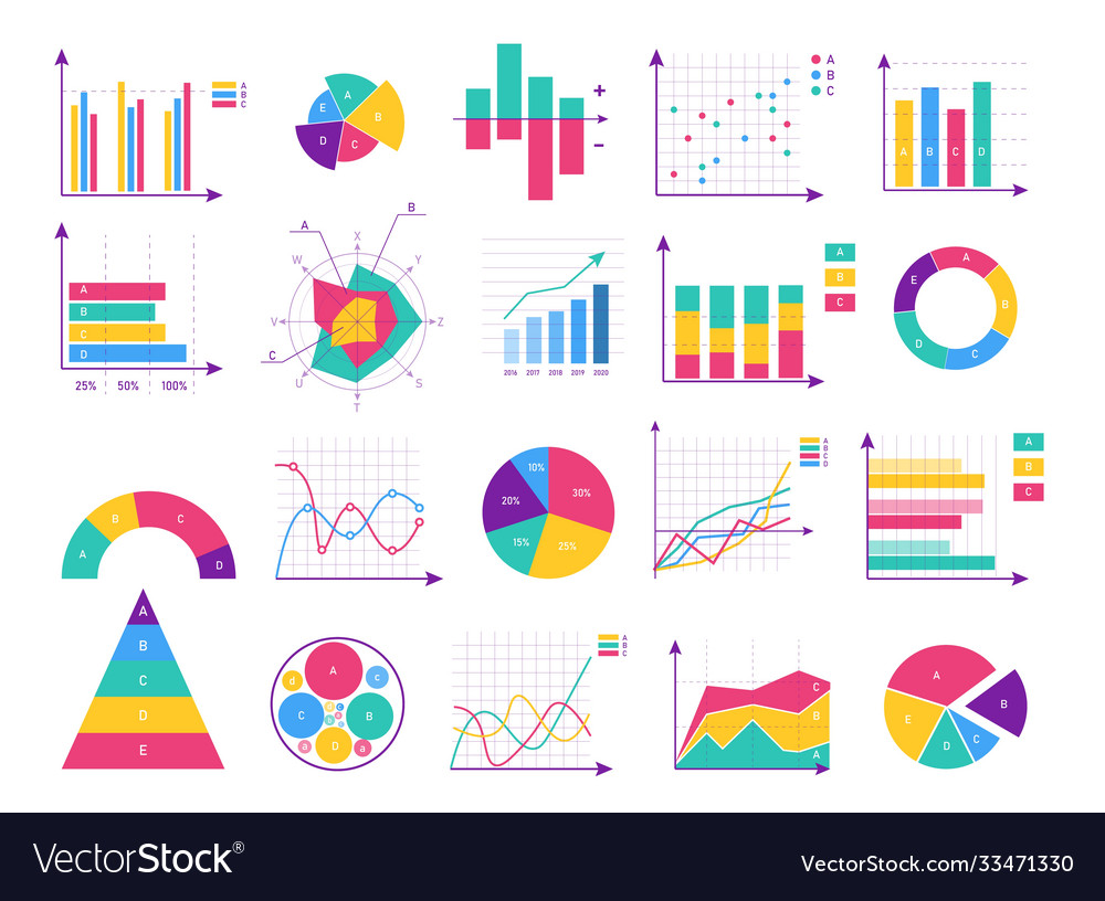 Presentation business infographic isolated set vector image Presentation business infographic isolated set