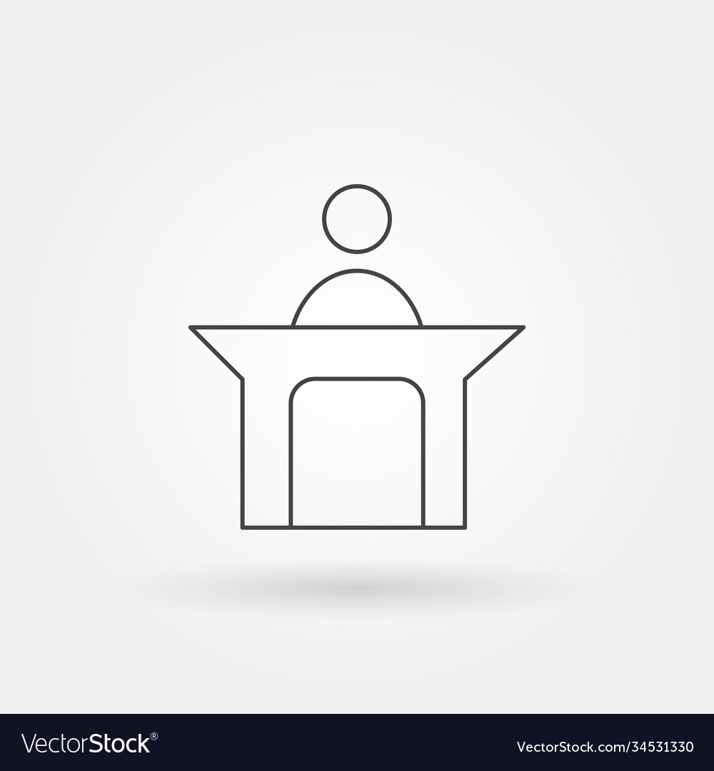Speech speaker presentation single isolated icon Vector Image
