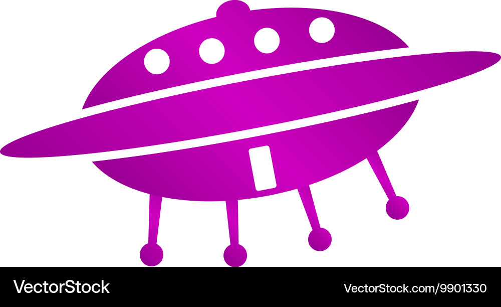 Ufo icon flat Royalty Free Vector Image - VectorStock