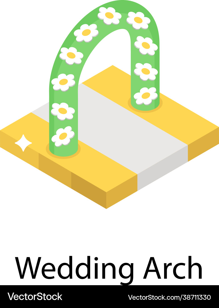 Wedding arch Royalty Free Vector Image - VectorStock