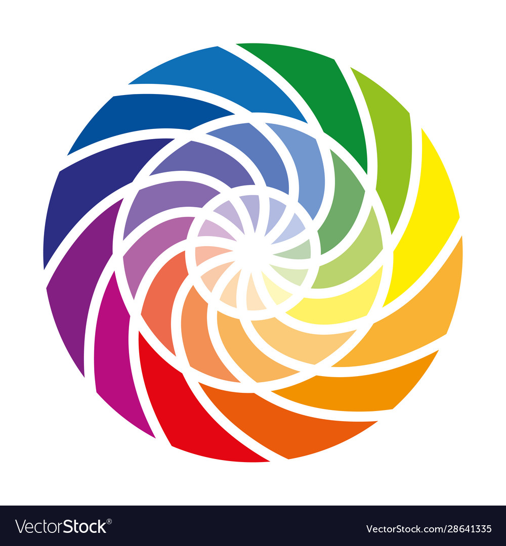 Color wheel or color circle with twelve colors Vector Image