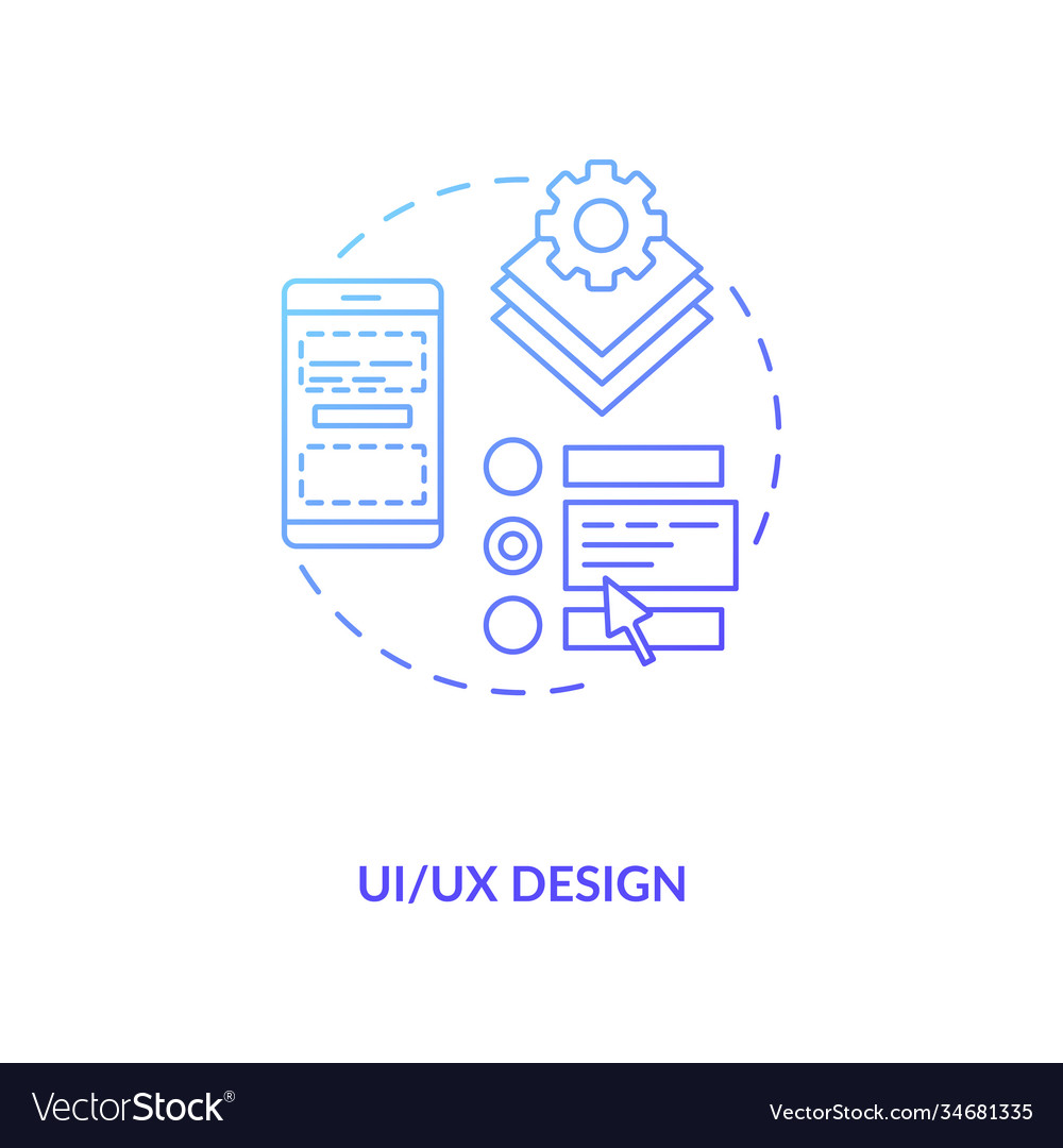 Ui and ux design concept icon Royalty Free Vector Image