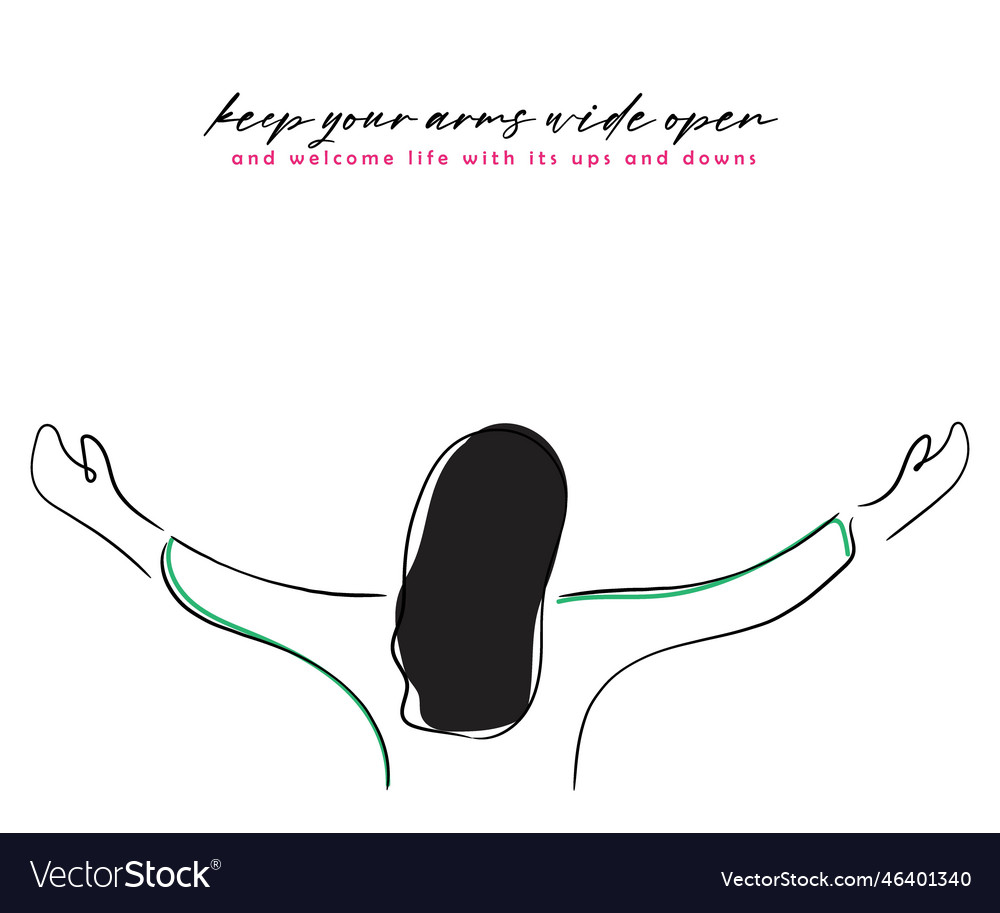 Arms Wide Open Royalty Free Vector Image - Vectorstock