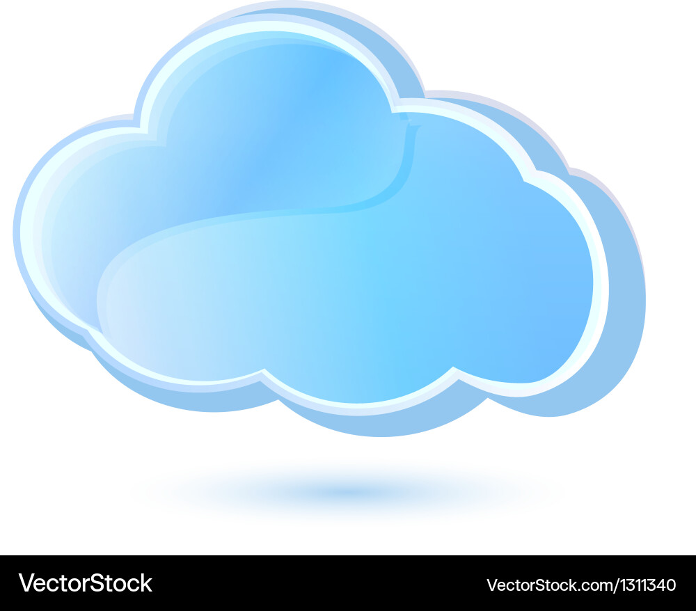 Cloud icon logo Royalty Free Vector Image - VectorStock