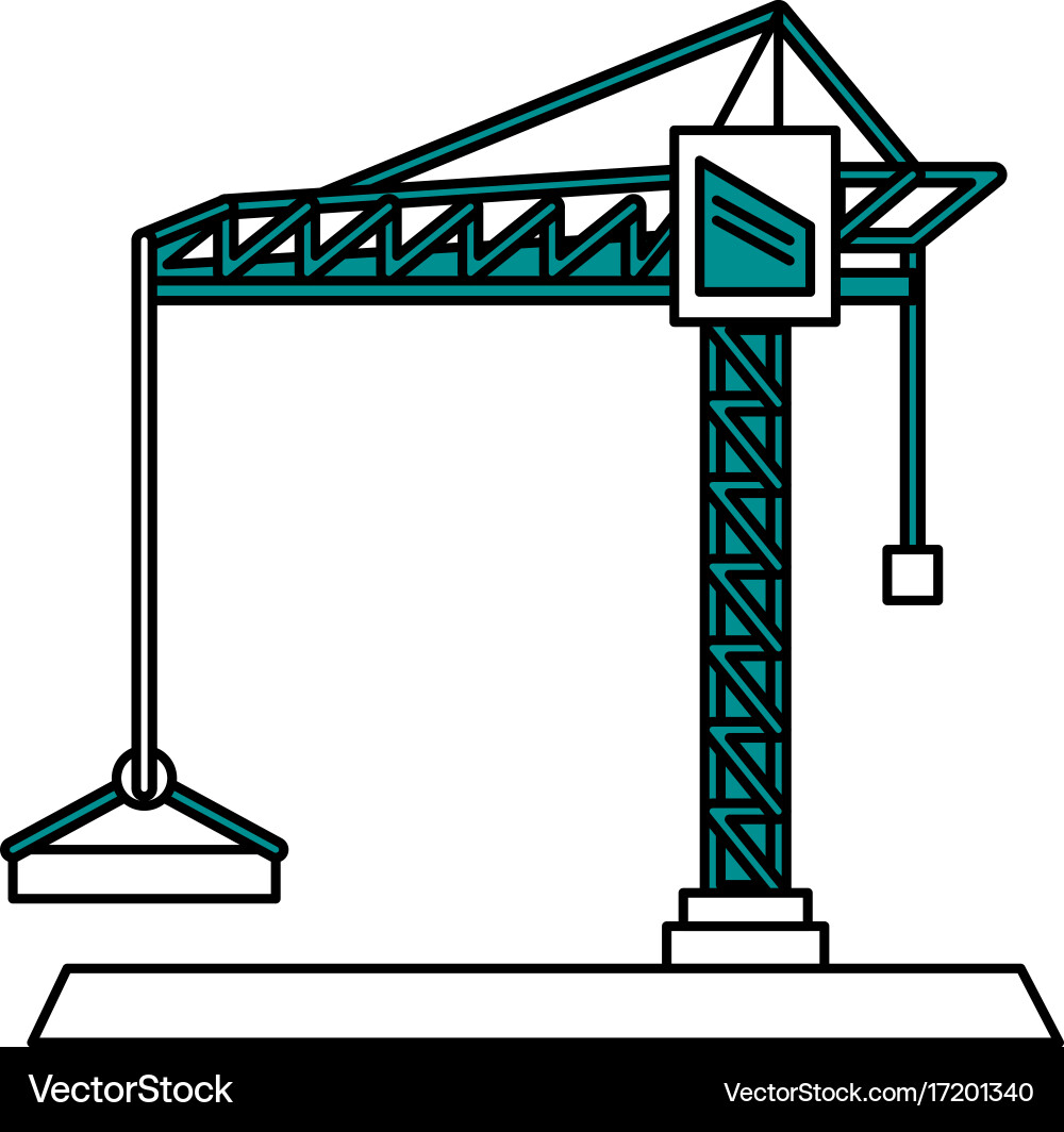 Construction crane icon image Royalty Free Vector Image