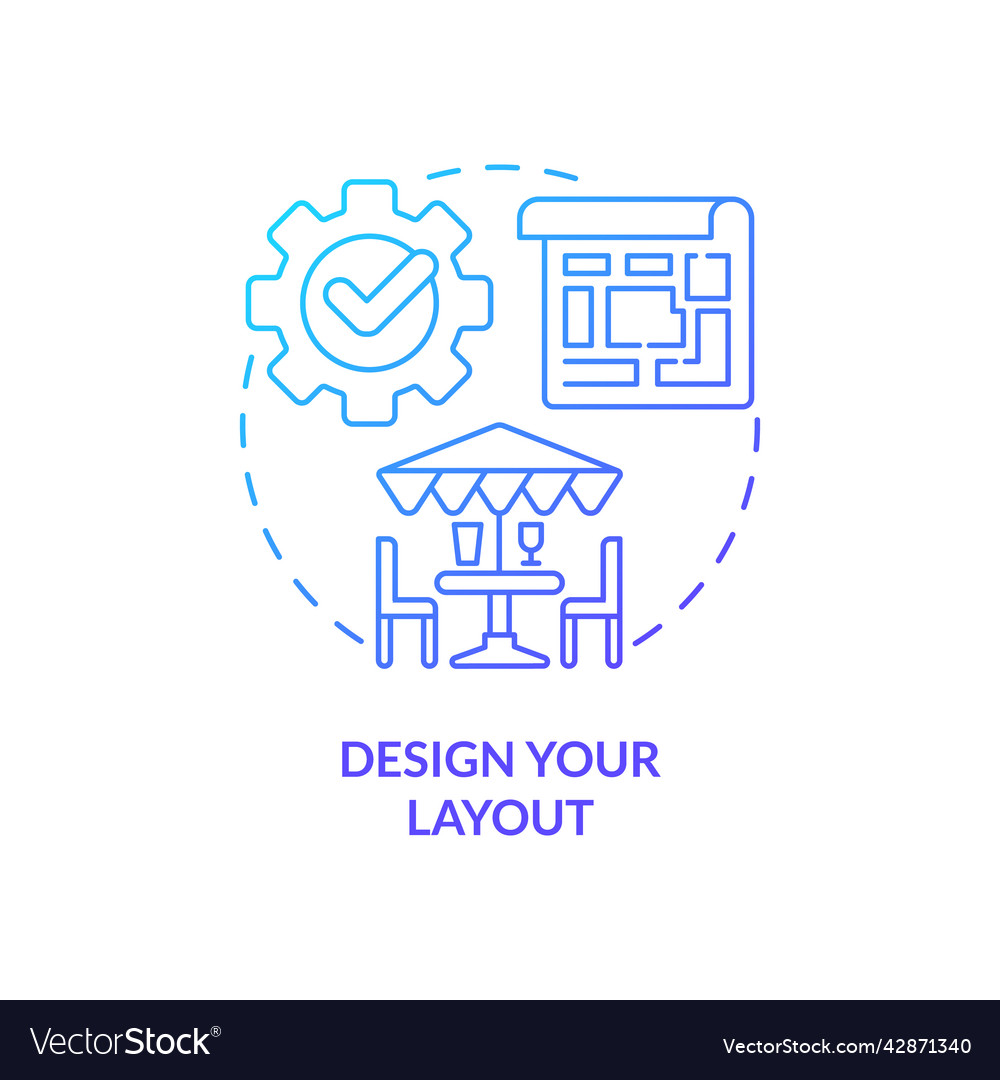 Design layout blue gradient concept icon Vector Image