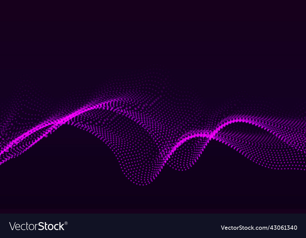 Dynamic blue particle wave abstract sound