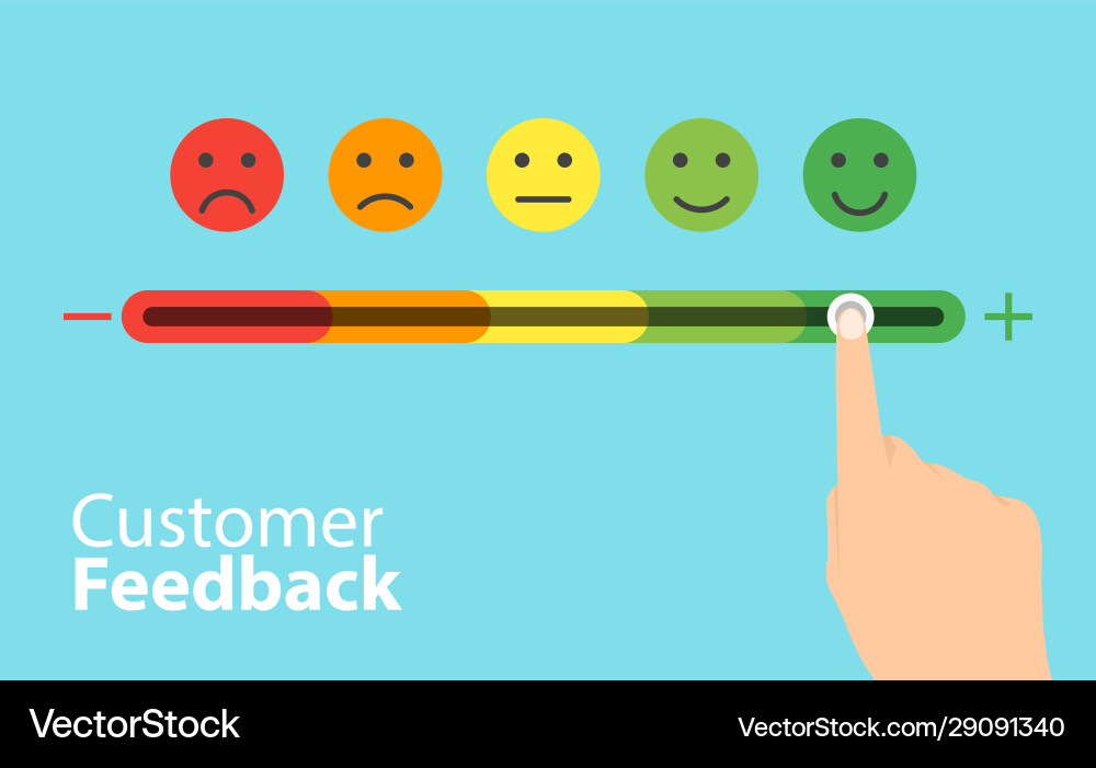 Feedback concept design feedback emoticon flat Vector Image
