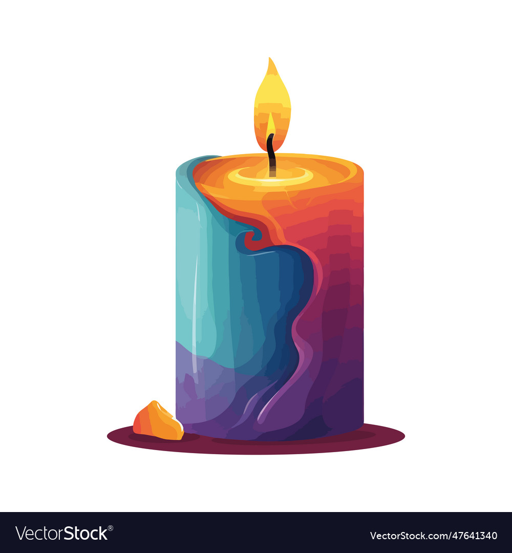 Glowing candle flame Royalty Free Vector Image