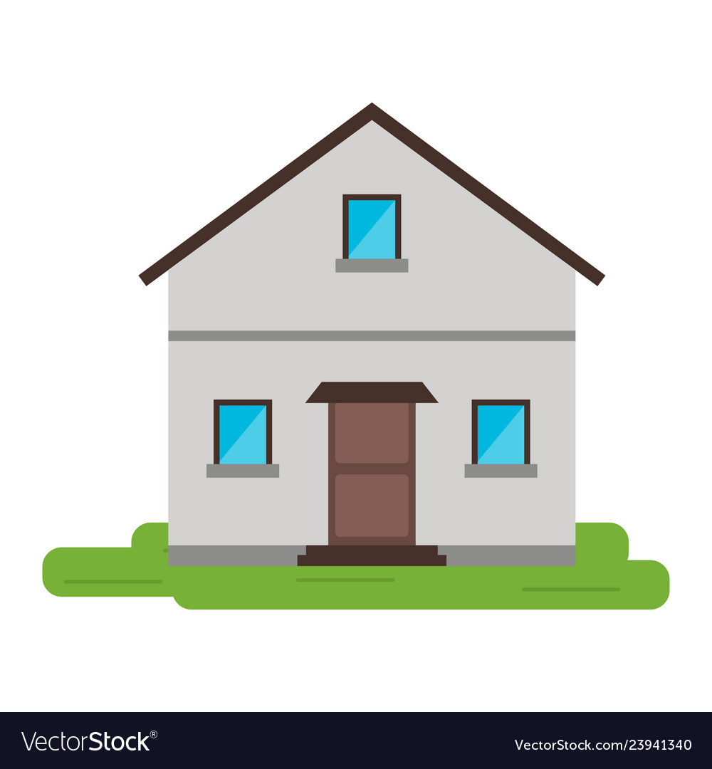 House real estate cartoon isolated Royalty Free Vector Image